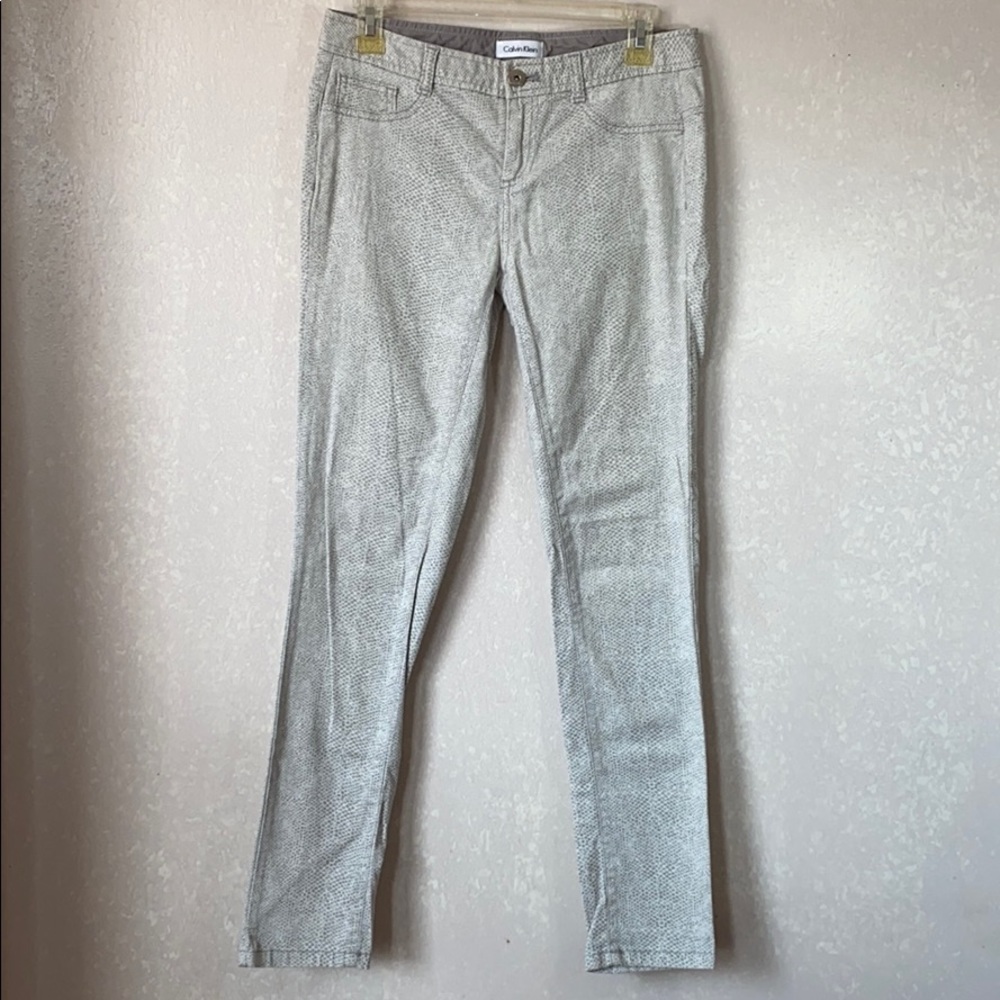 Calvin Klein Animal Print Straight Leg Pants 2
